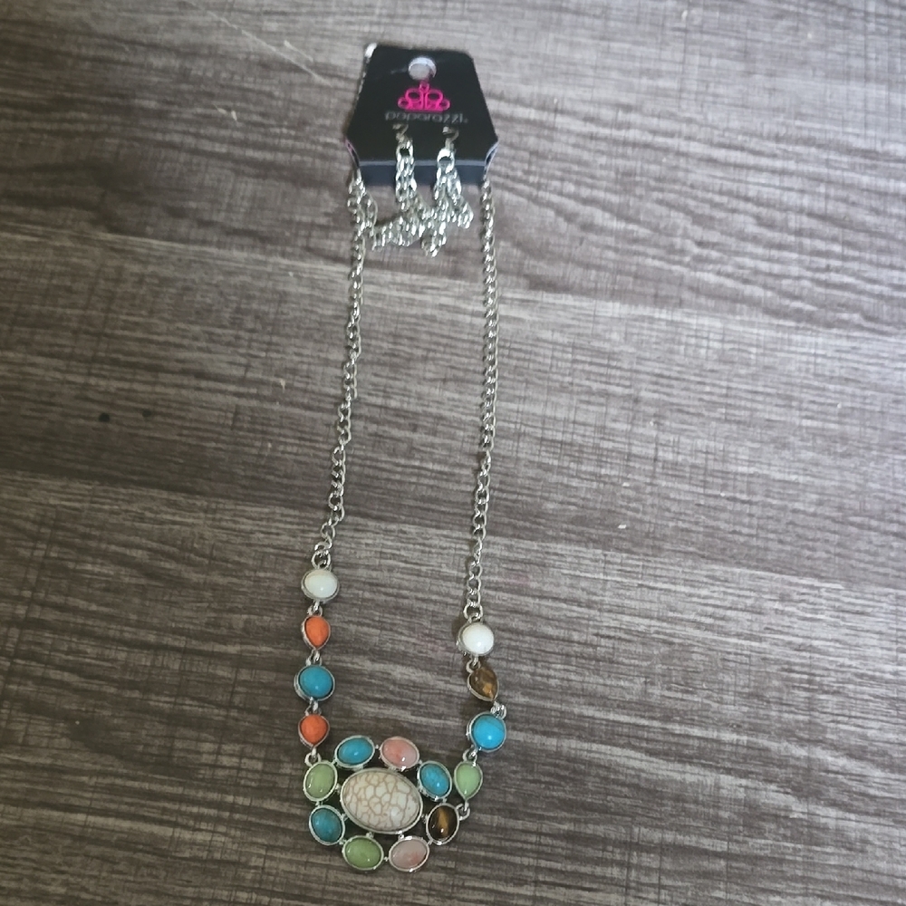 Paparazzi Multicolor Gemstone Necklace